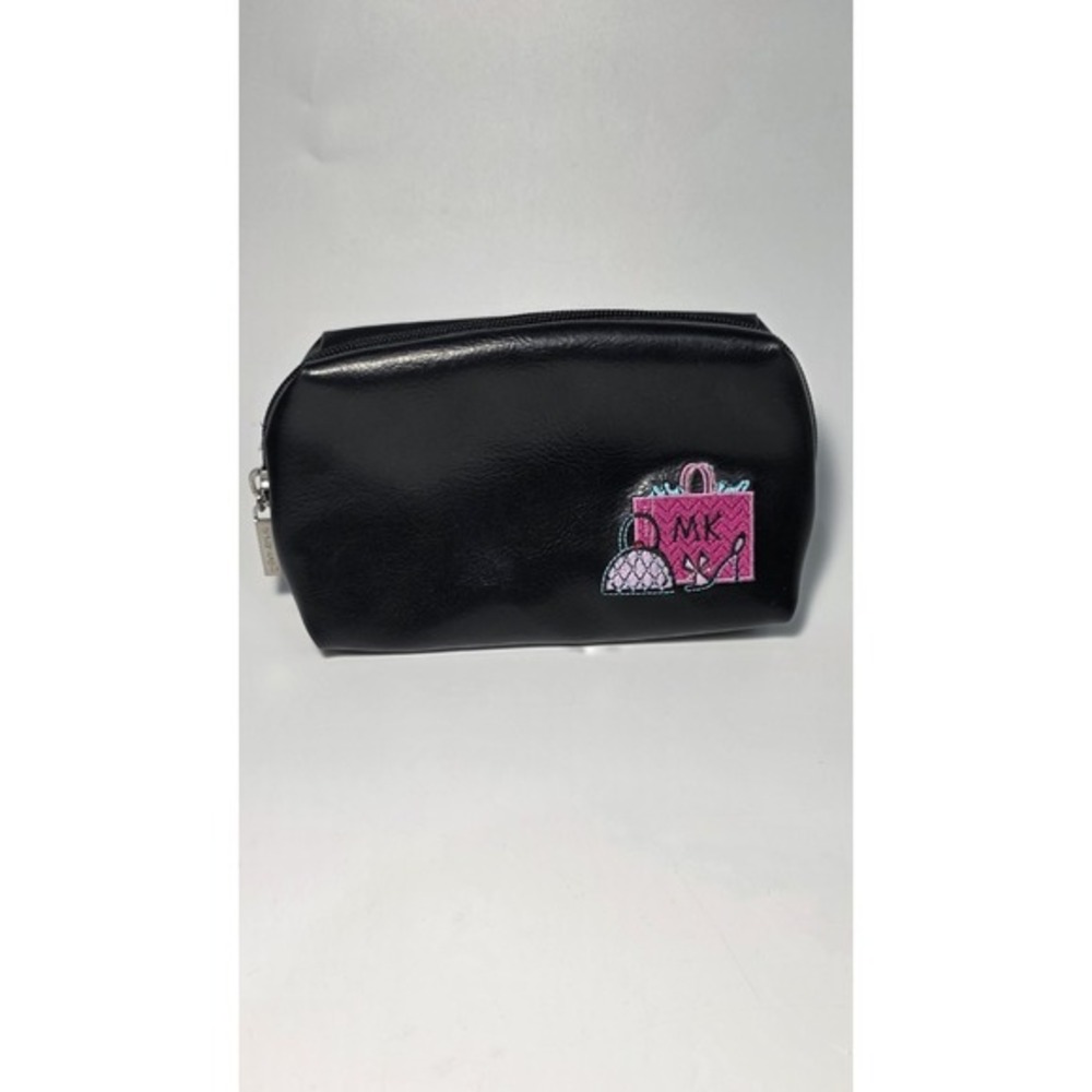 Mary Kay MK Logo Girlfriend Makeup Cosmetic Travel Bag Pouch Black Pink 7"x4.5"